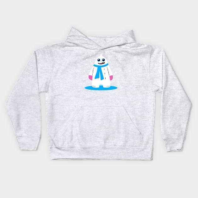 Seasonal Yeti - Winter Kids Hoodie by tigerbright